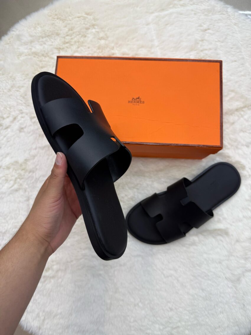 Hermes Izmir Black Slippers - Afbeelding 2