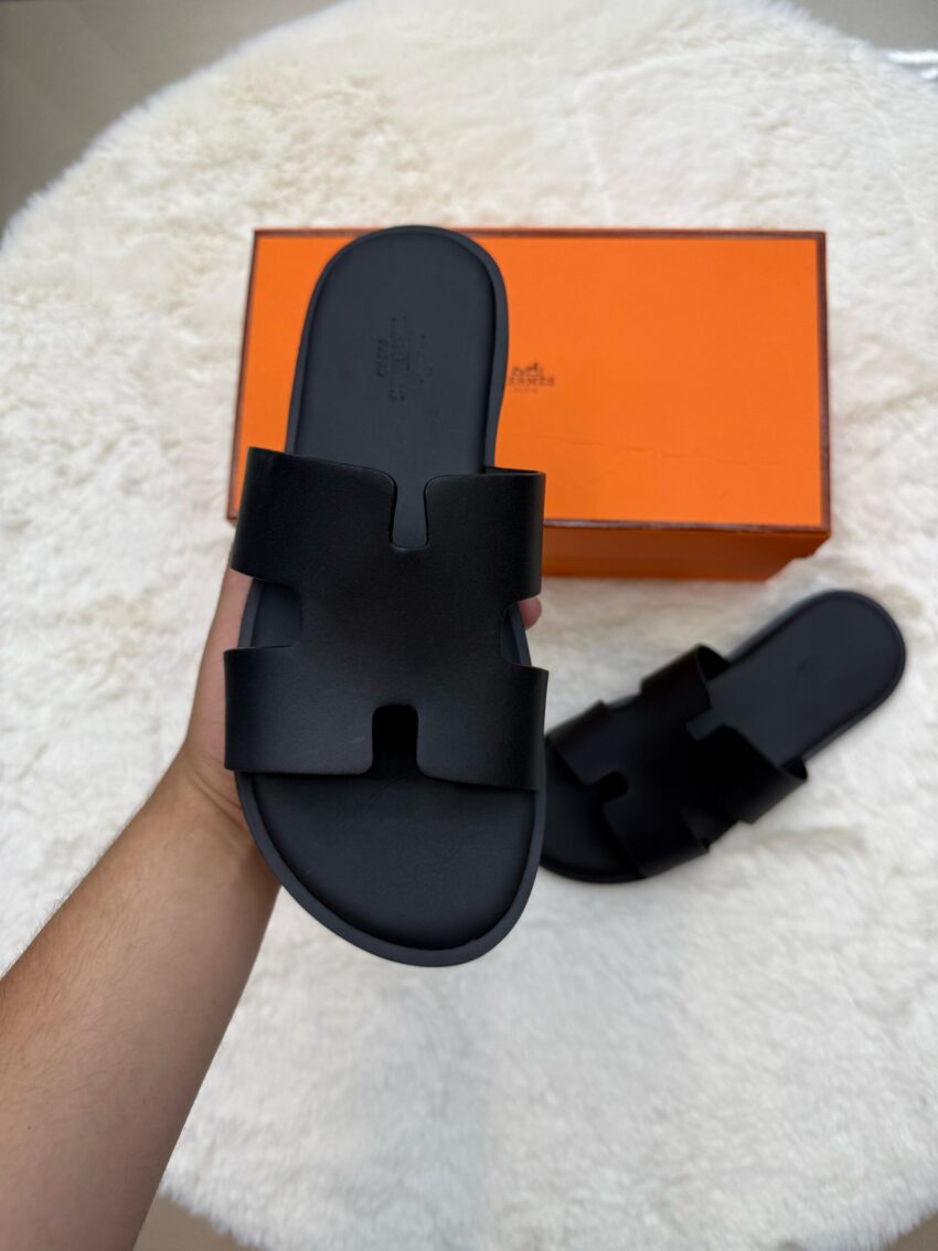 Hermes Izmir Black Slippers - Afbeelding 3