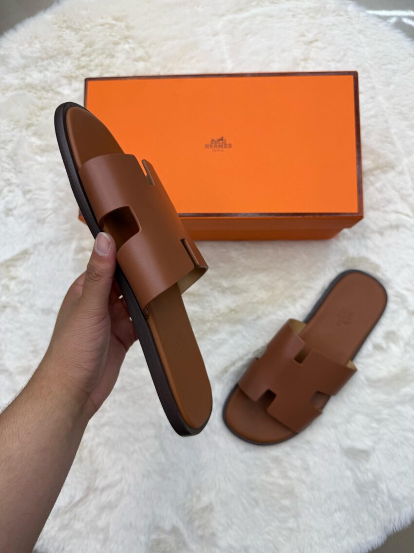 Hermes Izmir Licht Bruin Slippers - Afbeelding 3