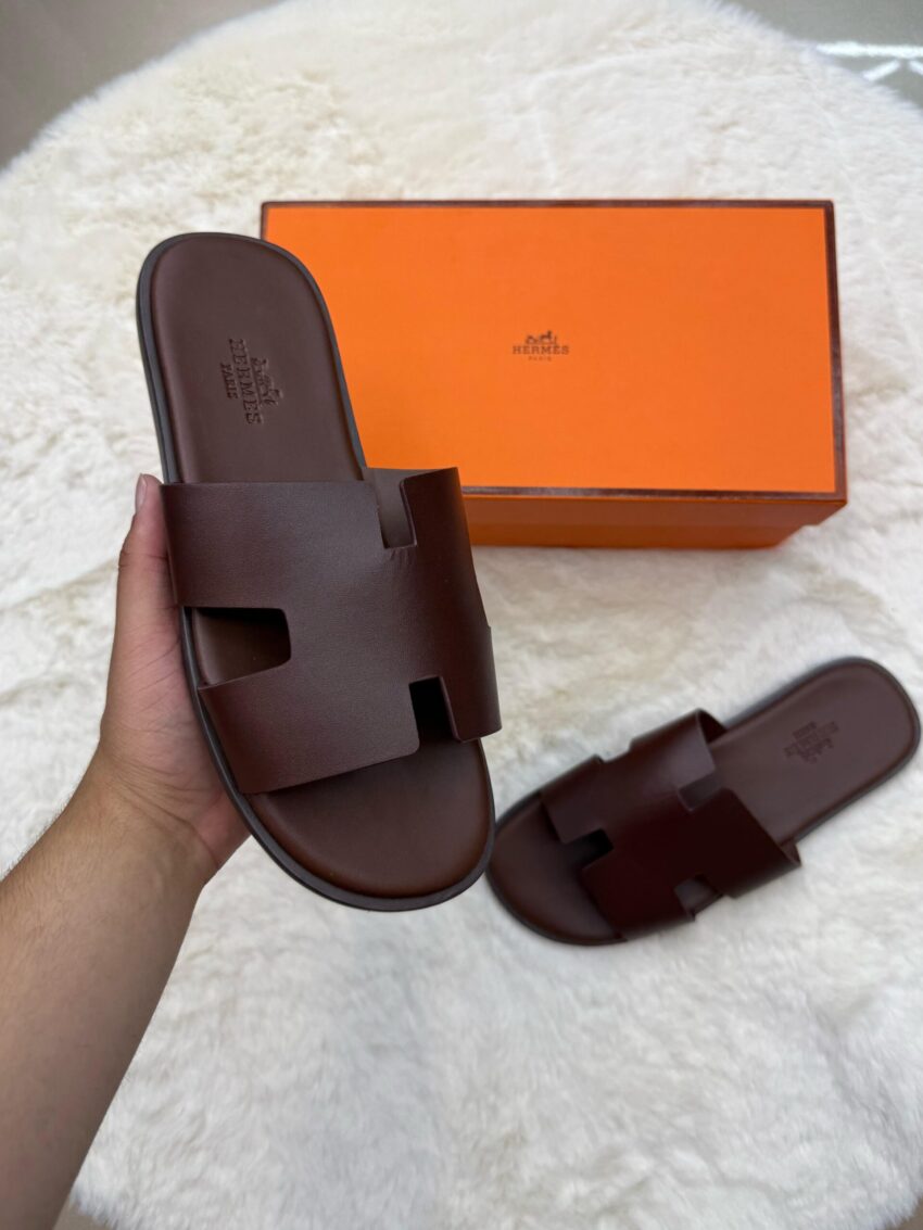 Hermes Izmir Donker Bruin Slippers