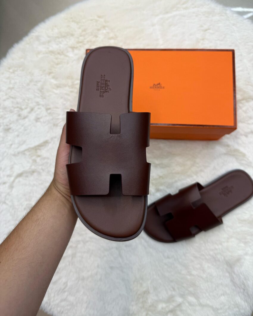 Hermes Izmir Donker Bruin Slippers - Afbeelding 2