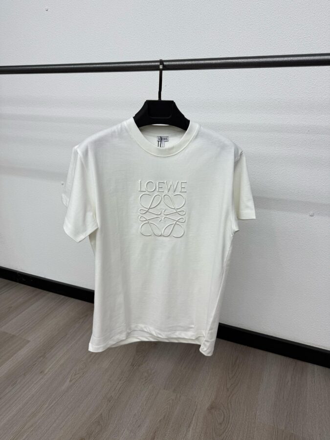 Loewe T-Shirt Logo Mid Wit - XXL