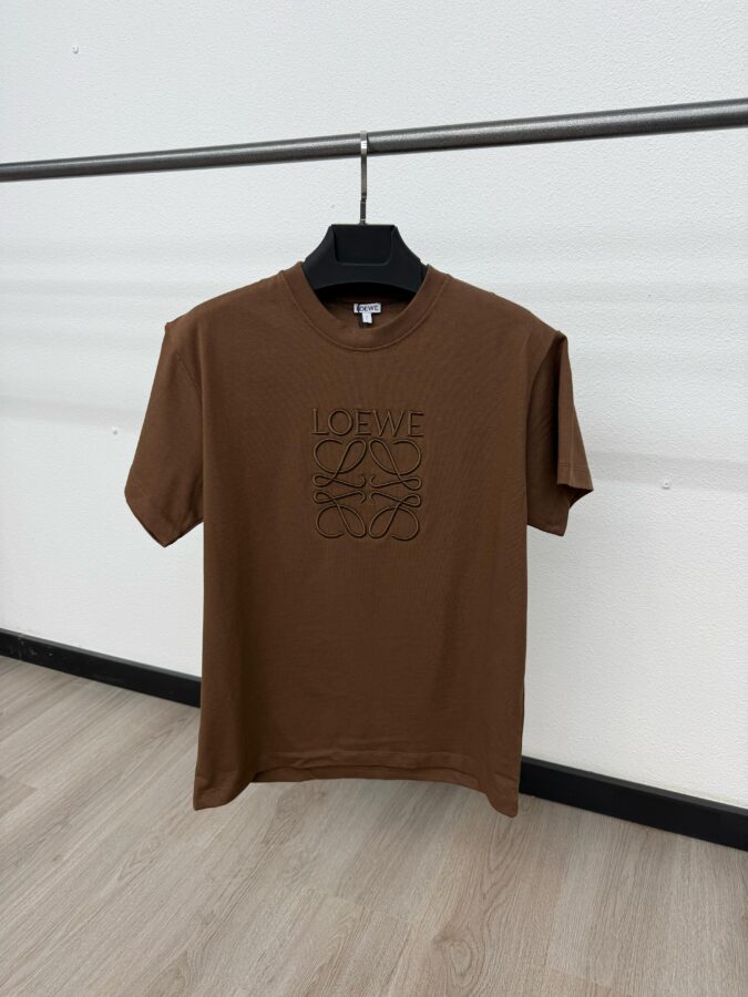 Loewe T-Shirt Logo Mid Bruin - XL
