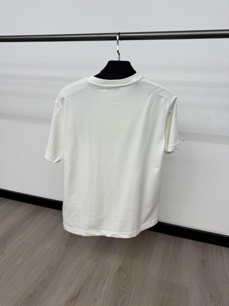 Moncler T-Shirt Wit Logo Mid - Afbeelding 2