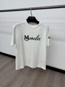 Moncler T-Shirt Wit Logo Mid
