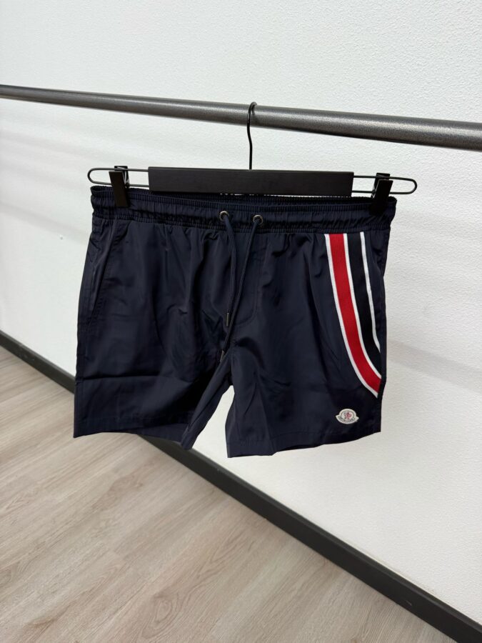 Moncler Zwembroek Donkerblauw Line - XXL