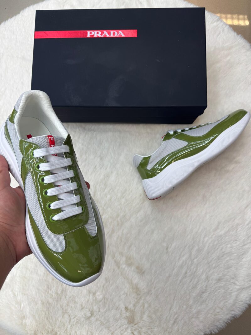 Prada Cups Glimmend Olive Green Sneakers - Afbeelding 3