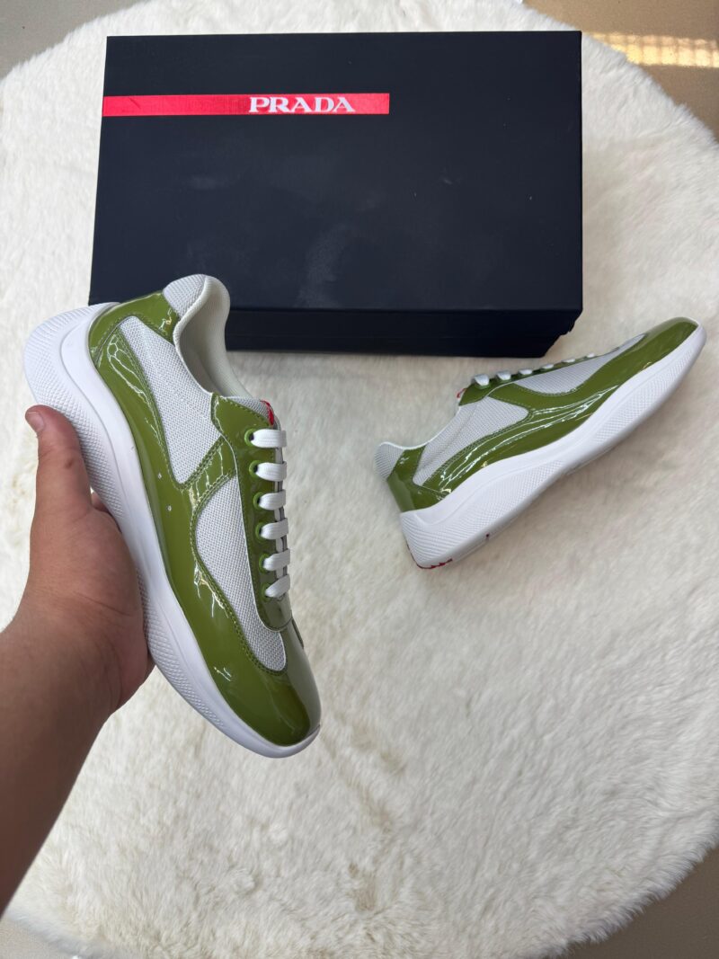 Prada Cups Glimmend Olive Green Sneakers - Afbeelding 2