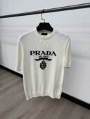 Prada T-Shirt Wit, Zachte Stof