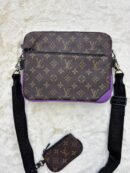 Louis Vuitton Trio Bag Brown Purple