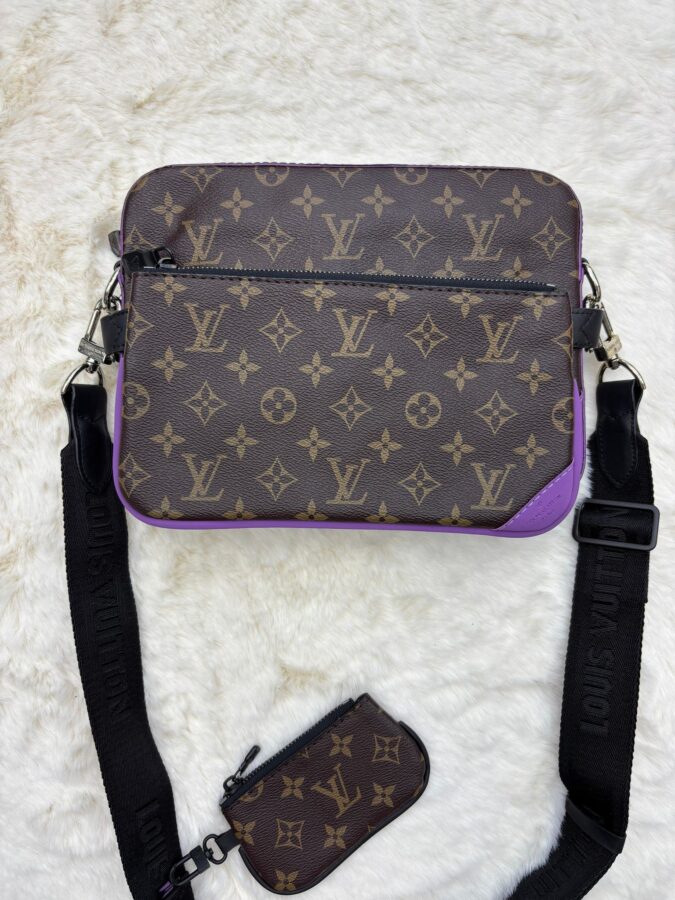 Louis Vuitton Trio Bag Brown Purple