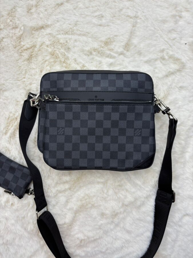 Louis Vuitton Trio Bag Black Grey