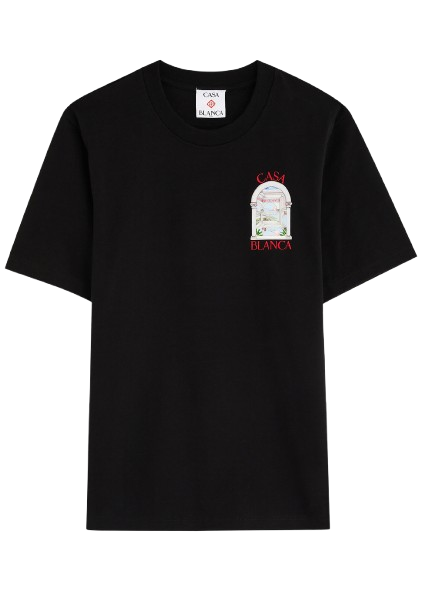 Casablanca Rose Black T-Shirt