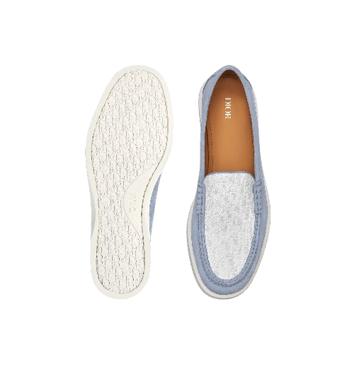 Christian Dior Oblique Loafers Light Blue