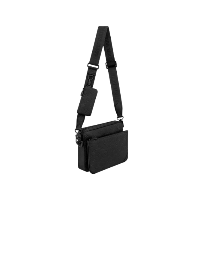 Louis Vuitton Trio Bag Black on Black Monogram