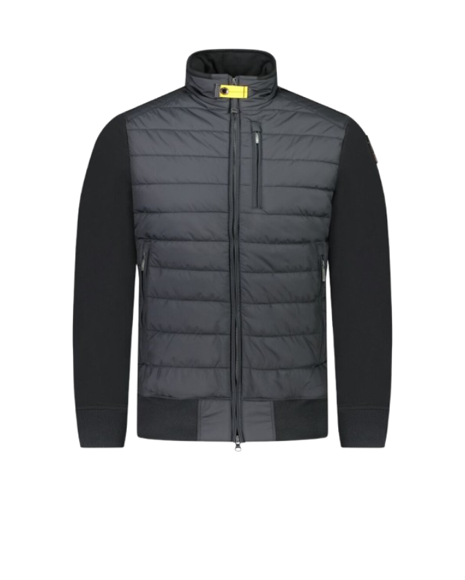 Parajumpers Jasje Capuchon Stof Mouwen Schuine Rits Grijs