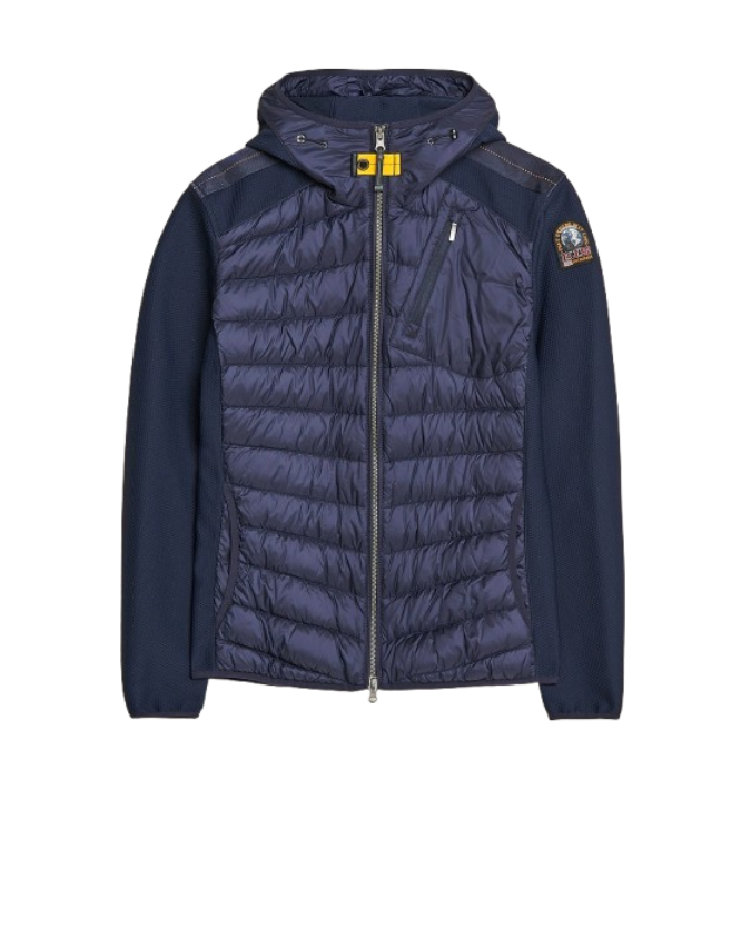 Parajumpers Jasje Capuchon Stof Mouwen Schuine Rechte Donkerblauw