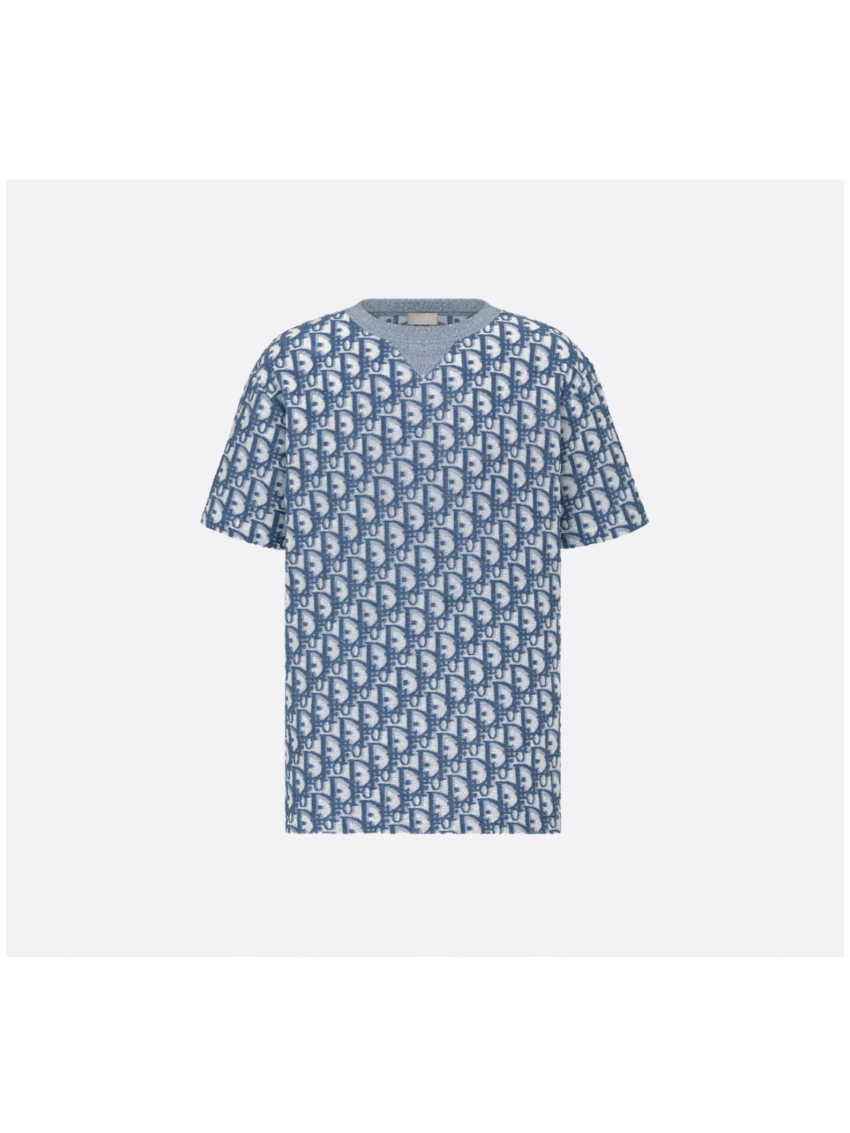 Christian Dior Big Oblique T-Shirt Blue