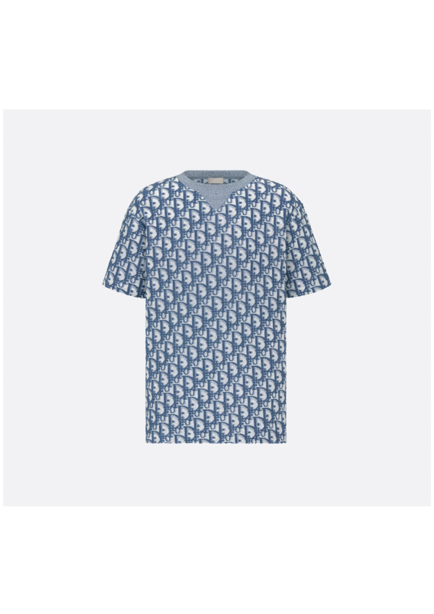 Christian Dior Big Oblique T-Shirt Blue