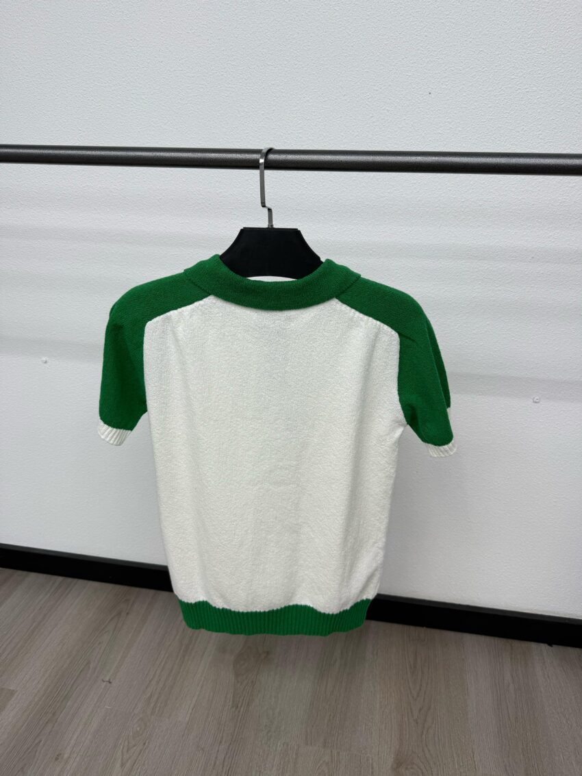 Casablanca Polo Small Logo Green White - Afbeelding 2