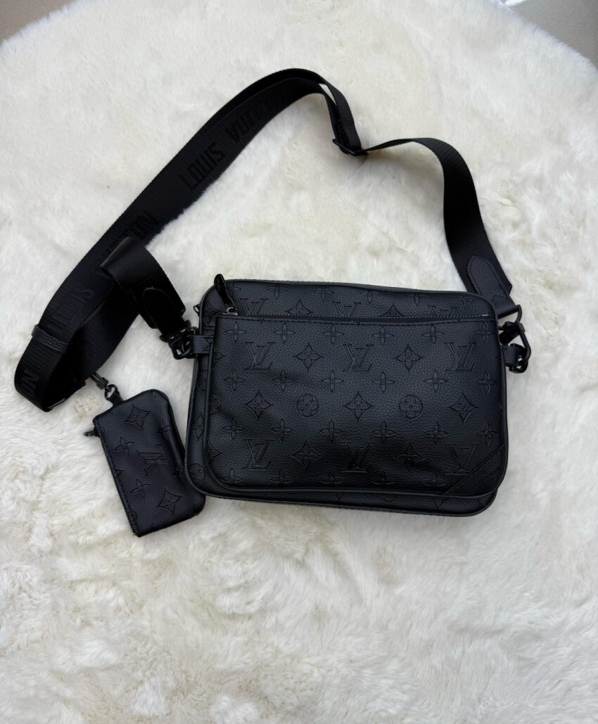 Louis Vuitton Trio Bag Black on Black Monogram