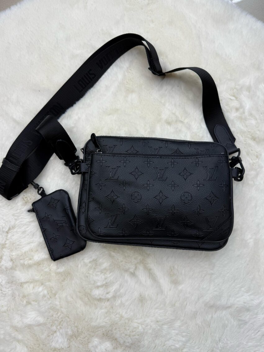 Louis Vuitton Trio Bag Black on Black Monogram