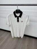 Casablanca Polo Small Logo White Black Kraag Brei