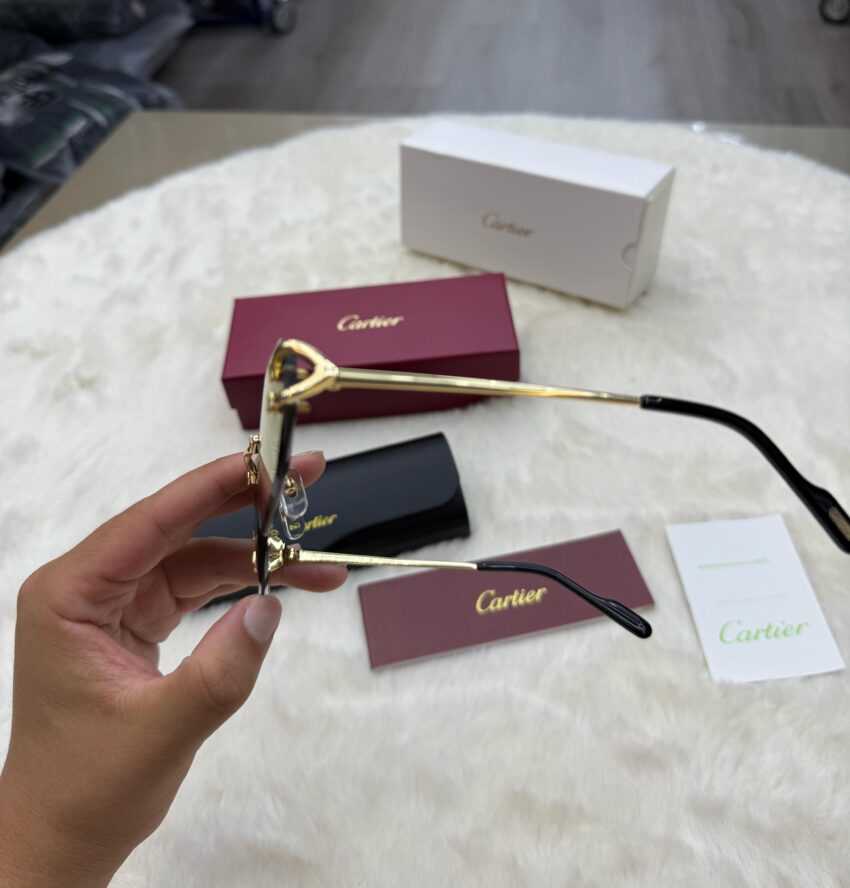 Cartier C-Decor Gold Blue Glasses - Afbeelding 5