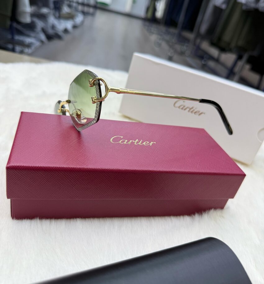 Cartier Diamond Green Zonnebril Gold - Afbeelding 2