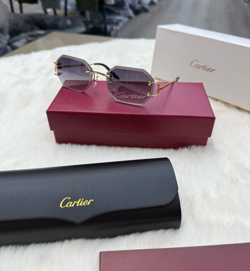 Cartier Diamond Gold Blue Glasses - Afbeelding 2