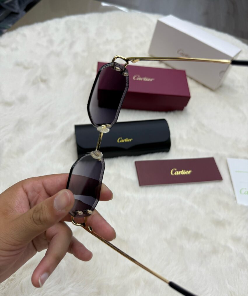 Cartier Diamond Gold Blue Glasses - Afbeelding 5