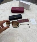 Cartier Diamond C-Decor Gold Brown Glasses
