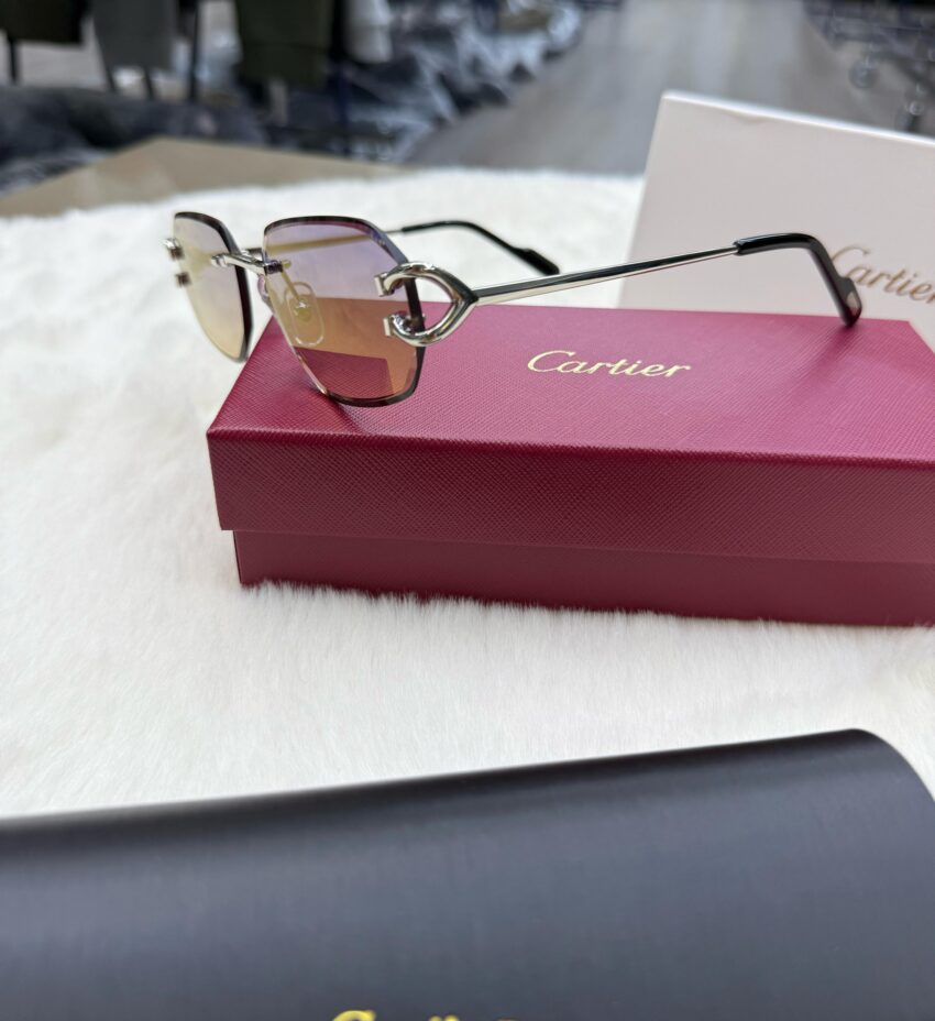 Cartier Diamond C-Decor Silver Light Blue Glasses - Afbeelding 3