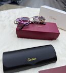 Cartier Diamond C-Decor Silver Light Blue Glasses