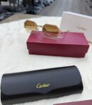 Cartier Diamond Gold Brown Glasses