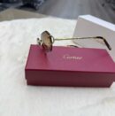Cartier Diamond Gold Brown Glasses
