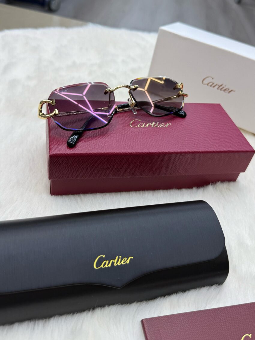 Cartier C-Decor Gold Blue Glasses