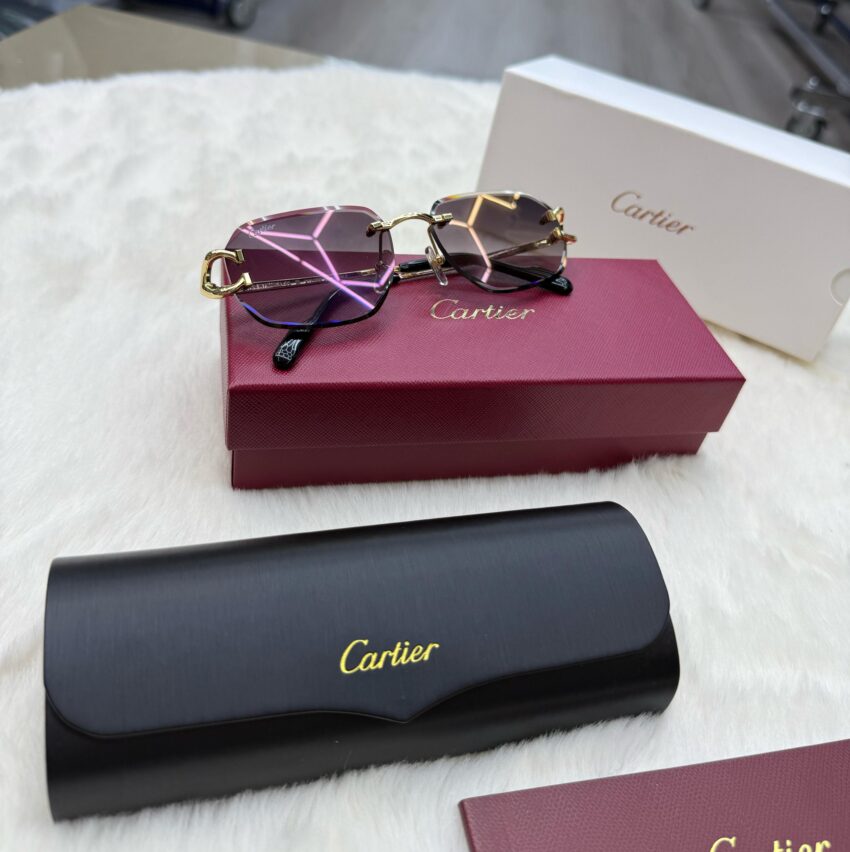 Cartier C-Decor Gold Blue Glasses