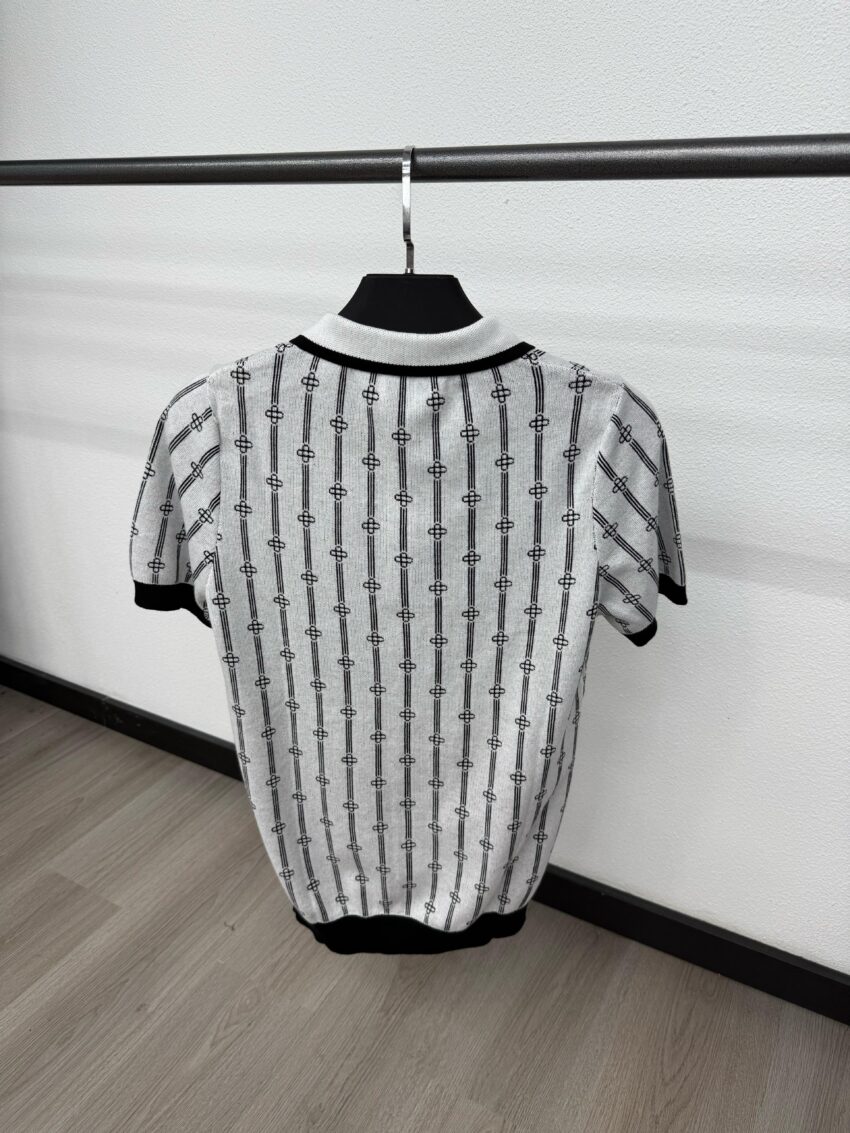 Casablanca Polo White Black Lines - Afbeelding 2
