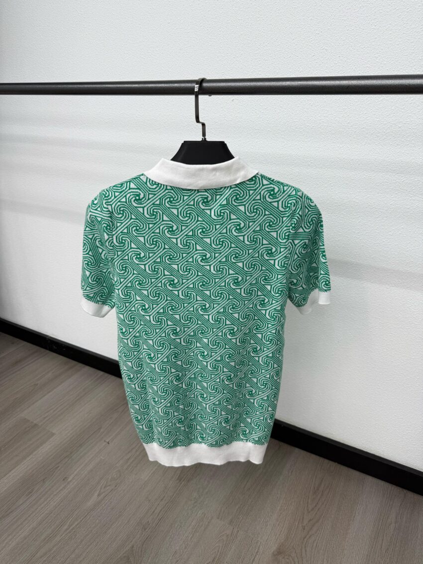 Casablanca Polo Green Patroon - Afbeelding 2