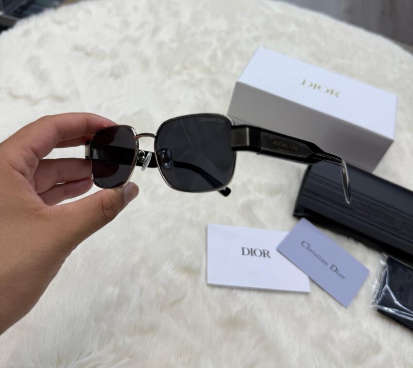 Christian Dior Zonnebril Label S2U Black Silver - Afbeelding 4