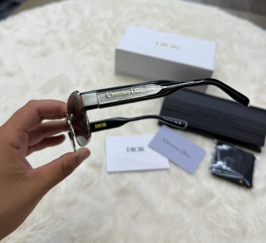 Christian Dior Zonnebril Label S2U Black Silver - Afbeelding 3