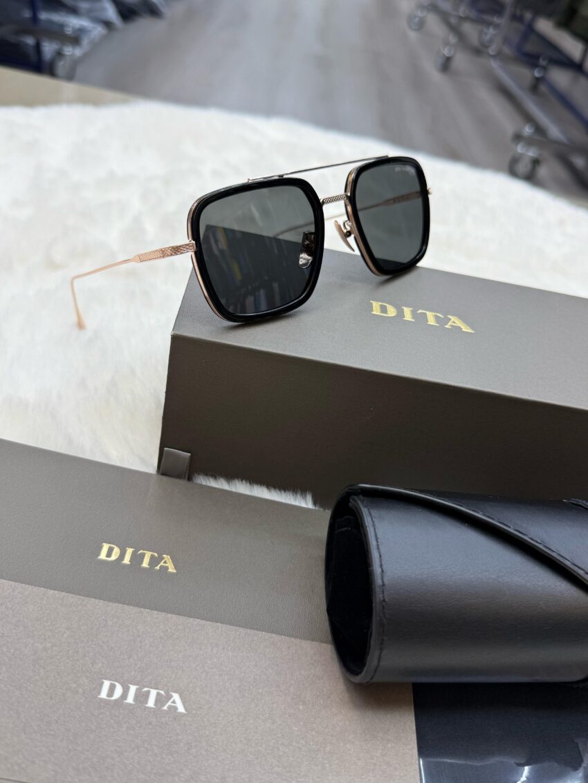 Dita Flight 006 Zonnebril Black Rose Gold