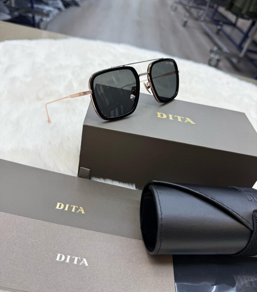Dita Flight 006 Zonnebril Black Rose Gold