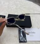 John Dalia Samuel Silver White Rand Blue Glasses
