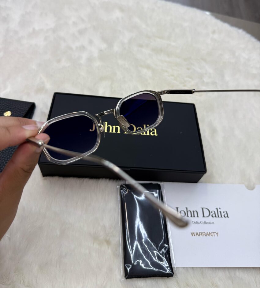 John Dalia Samuel Silver White Rand Blue Glasses - Afbeelding 5