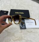 John Dalia Phil Gold Bruine Rand Blauwe Glazen