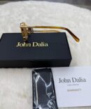 John Dalia Phil Gold Bruine Rand Blauwe Glazen