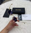 John Dalia Samuel Black Gold Blue Glasses