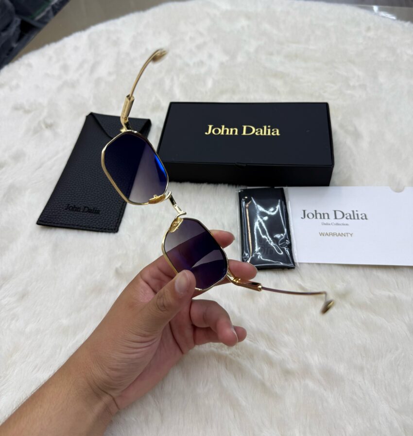 John Dalia Samuel Black Gold Blue Glasses - Afbeelding 5